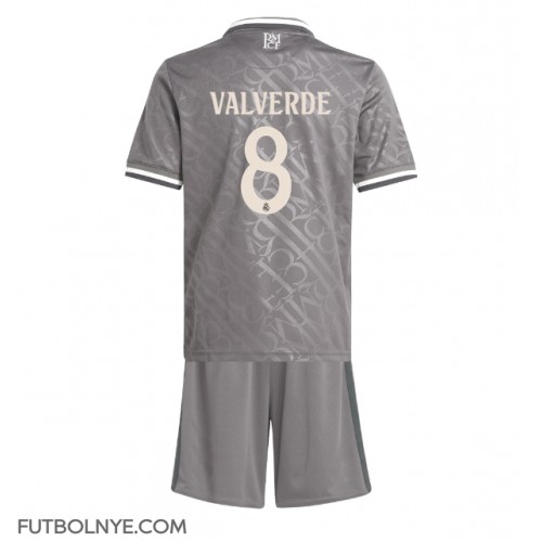 Camiseta Real Madrid Federico Valverde #8 Tercera Equipación para niños 2024-25 manga corta (+ pantalones cortos)